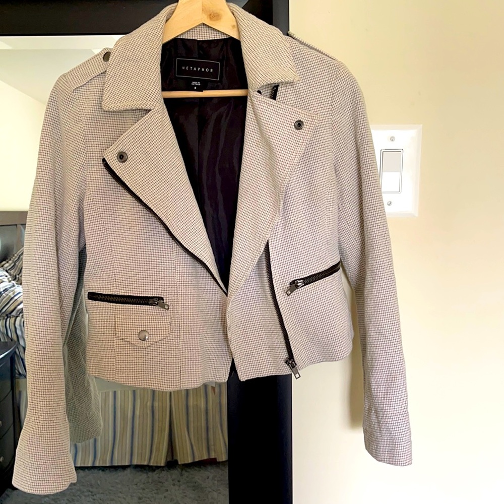 Zip-Front cropped coats & jacket